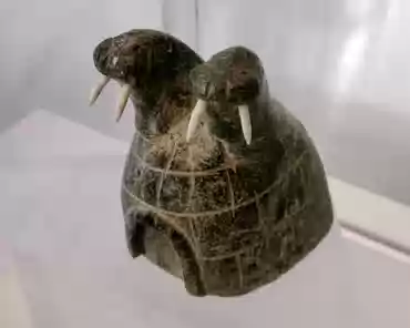 IMG_20191212_141143 Spirit of the igloo, steatite, walrus ivory, ca. 1950.