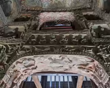 PXL_20241025_025142840 The right cave has a front and back chambers. The main chamber is horizontal rectangular shape. The sculptures in the cave show the mixed style of both Han...