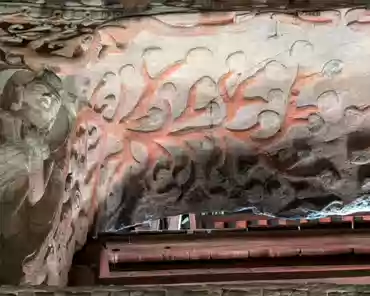 PXL_20241025_025149243 The right cave has a front and back chambers. The main chamber is horizontal rectangular shape. The sculptures in the cave show the mixed style of both Han...