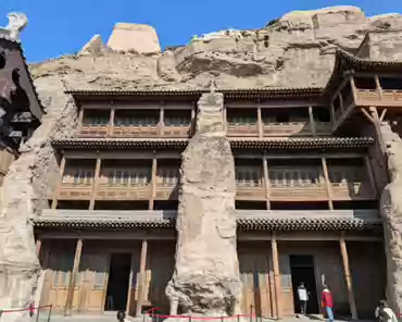 PXL_20241025_030055246 Buddha cave. The earliest twin caves at Yungang. The right cave has a front and back chambers. The main chamber is horizontal rectangular shape. The sculptures...
