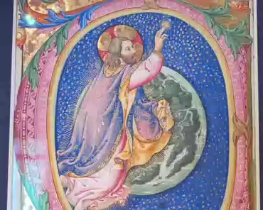 PXL_20250216_134332783 God creating the stars, Siena, 15th century.