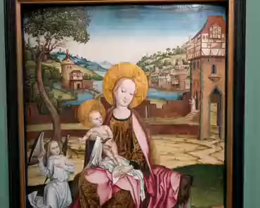 PXL_20250216_135652456 Anonymous (Flanders), Virgin with child in the garden of a castle, ca. 1490-1500.