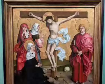 PXL_20250216_135733293 From Ulm, Germany, Christ on the cross with Saint John the evangelist and the 3 Marys, ca. 1490-1500.