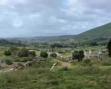PXL_20240418_075128279 The Stadium and the Gymnasium forming one architectural unit, belong to the most imposing building complexes of Messene. The north horseshoe shaped part of the...