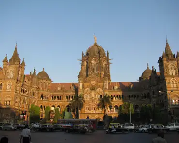 IMG_0646 Chhatrapati Shivaji Terminus, formerly Victoria Terminus. The main train station in Mumbai, built during the British rule, opened in 1887 for Queen Victoria's...