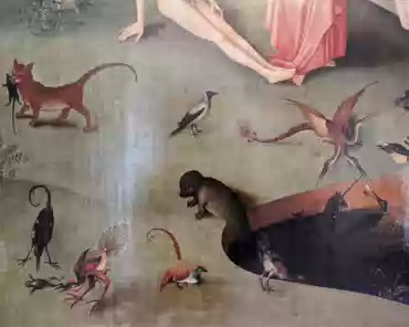 PXL_20240504_135619051 Philip II's rooms. Copy of a painting by Bosch: The Garden of Earthly Delights (conserved at the Prado museum in Madrid).