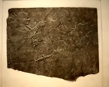 IMG_0402 King Assurnasirpal II followed by his jockey, ca. 865 BC, Nimrod (Assyrian).